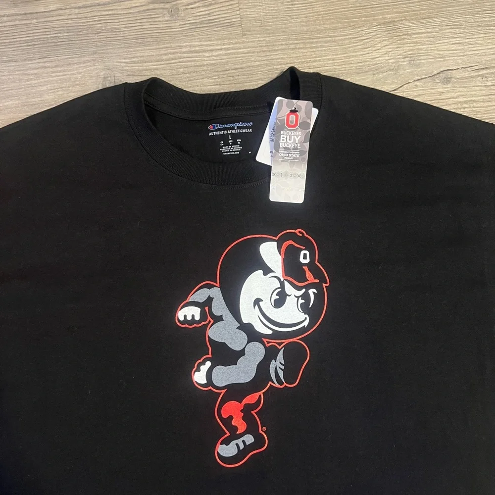 NWT Champion Men’s Ohio State Buckeyes Brutus Black T-Shirt - Picture 2 of 7